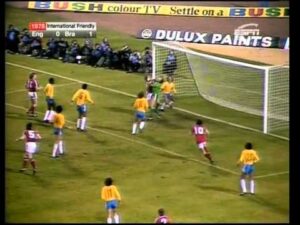 Football Match England vs Brazil 29-04-1978