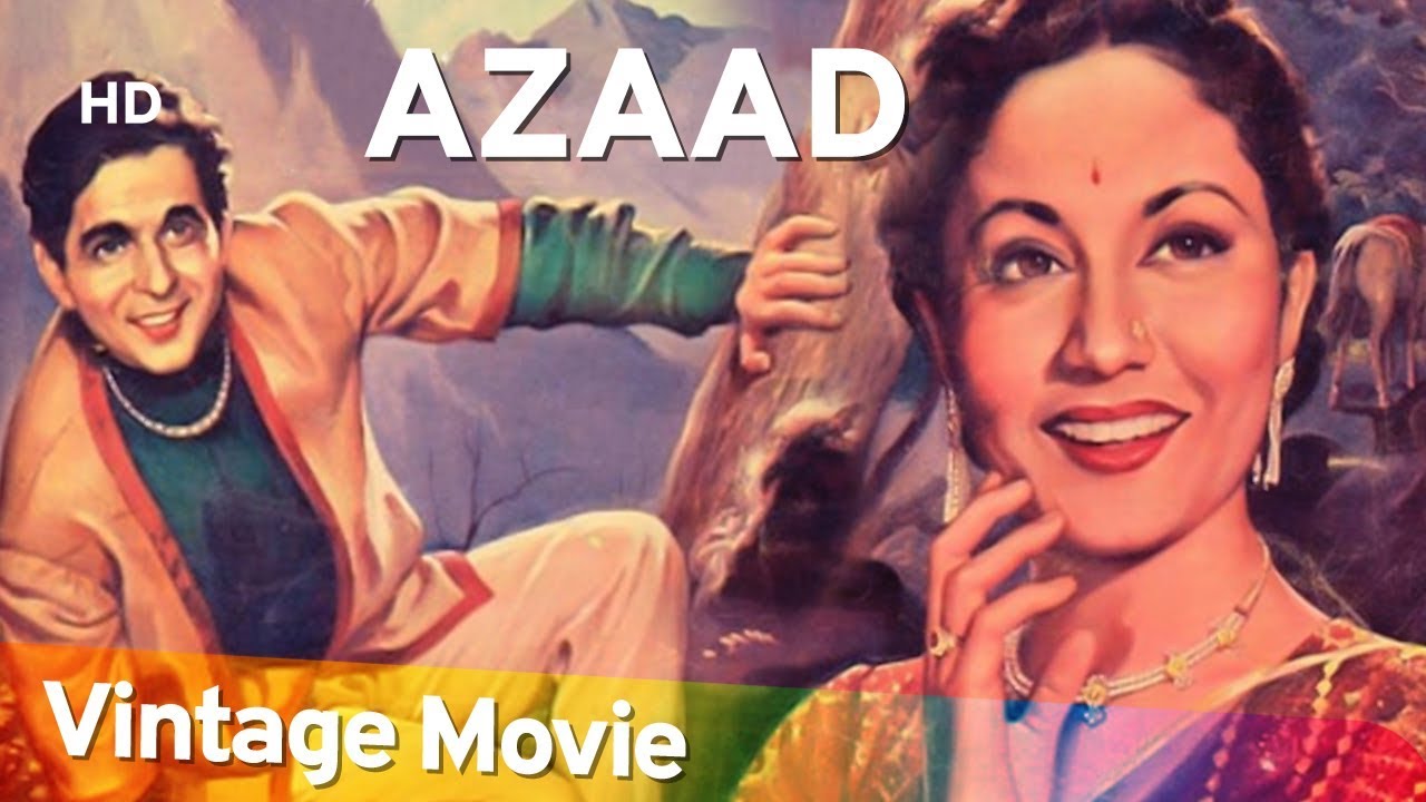 Azaad Indian Movie, Dilip Kumar, Meena Kumari, Pran, Bollywood Classic Movie