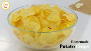 Homemade Crispy Potato Chips by Tiffin Box for kids, Quick and Easy Potato Chips Recipe, Wafers