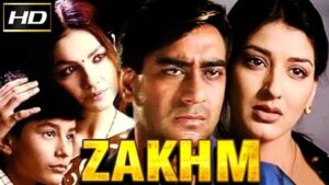 Zakhm Indian Movie, Ajay Devgn, Pooja Bhatt, Sonali Bendre, Kunal Khemu, Dramatic Movie, 1998